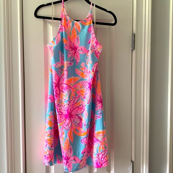 Lilly Pulitzer Margot Dress SZ Small Surf Blue Bonita Blooms - Picture 5 of 16